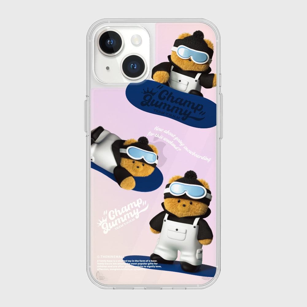 |THENINEMALL| Pattern Snowboarder Gummy Mirror Phone Case