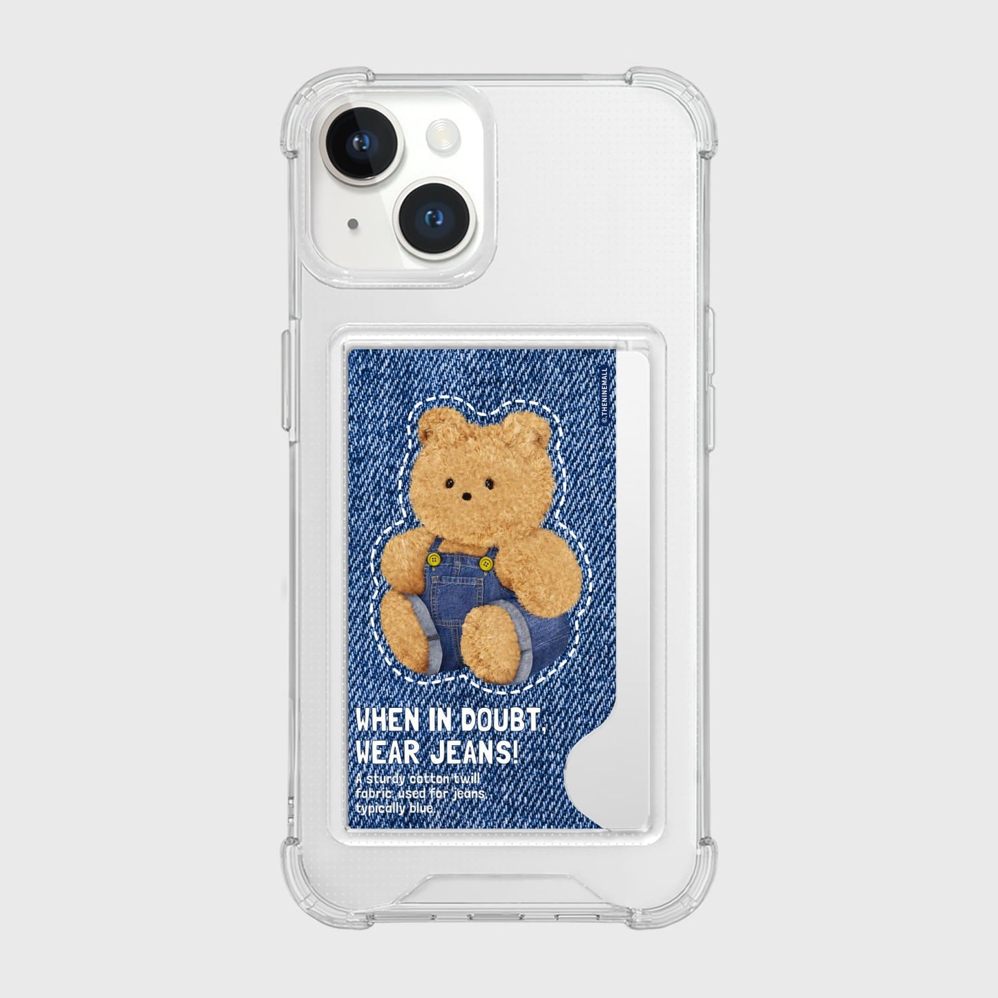 |THENINEMALL| Denim Gummy Clear Phone Case (1 type)