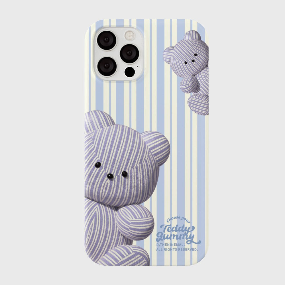 |THENINEMALL| Big Stripy Gummy Hard Phone Case (2 types)