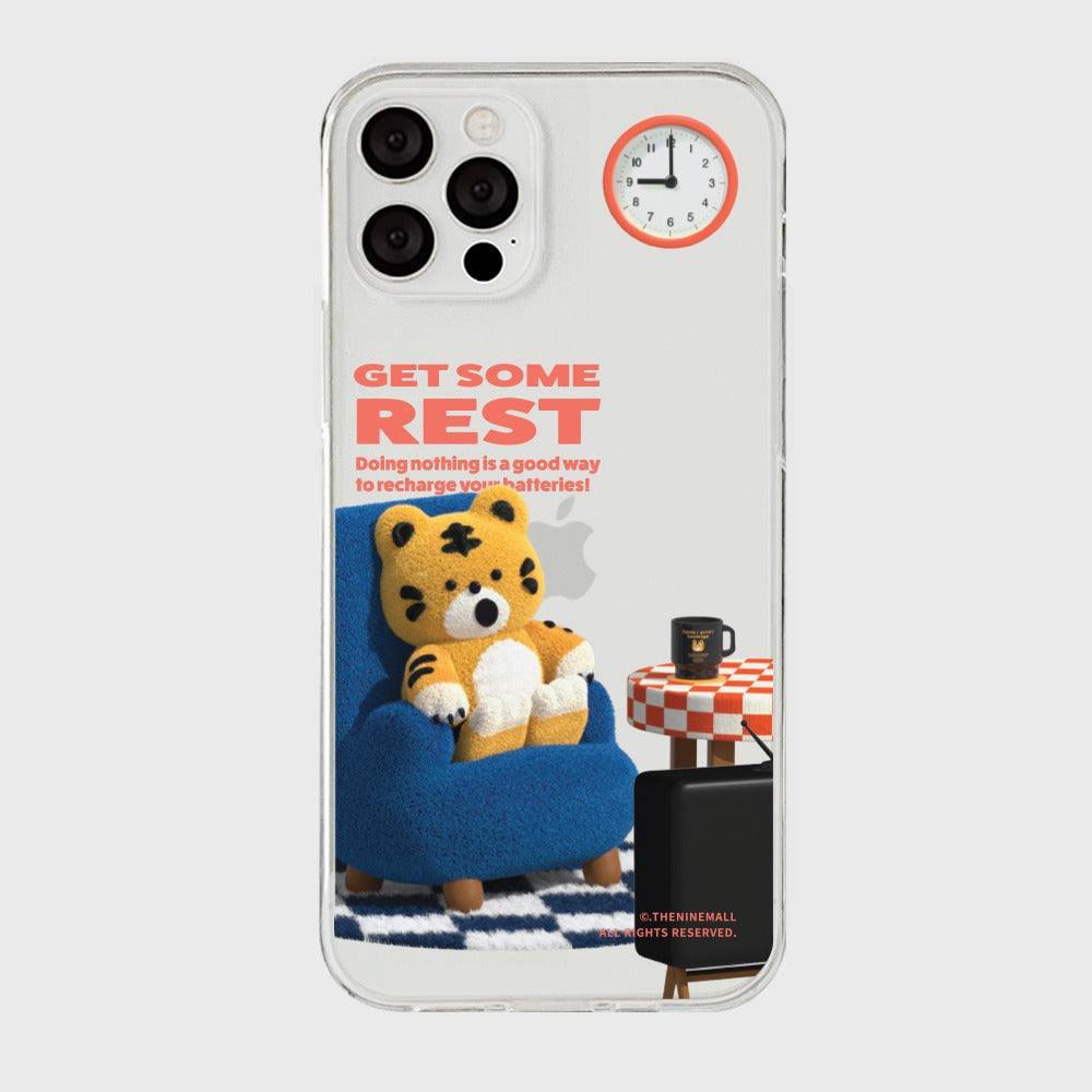 |THENINEMALL| Rest Hey Tiger Clear Phone Case (3 types)