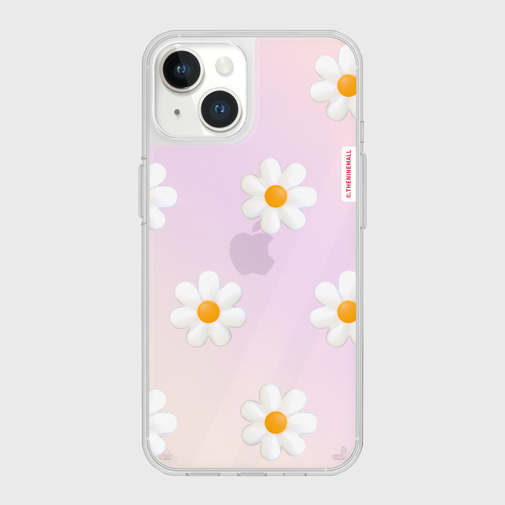 |THENINEMALL| Marguerite Flower Pattern Mirror Phone Case