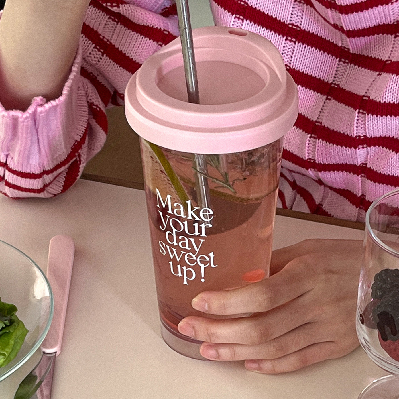 |Mademoment| Sweet Up Clear Reusable Cup (Hot/Cold) 473ml