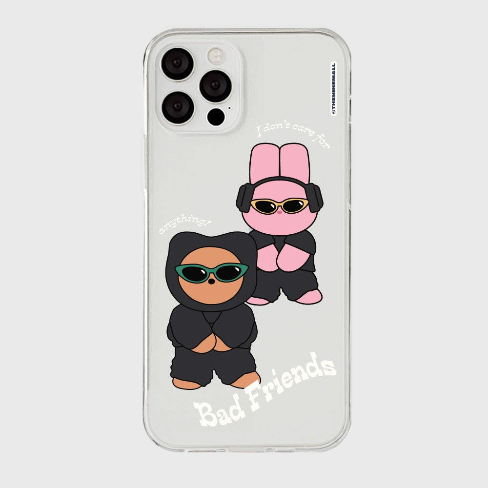 |THENINEMALL| Bad Friends Clear Phone Case (3 types)