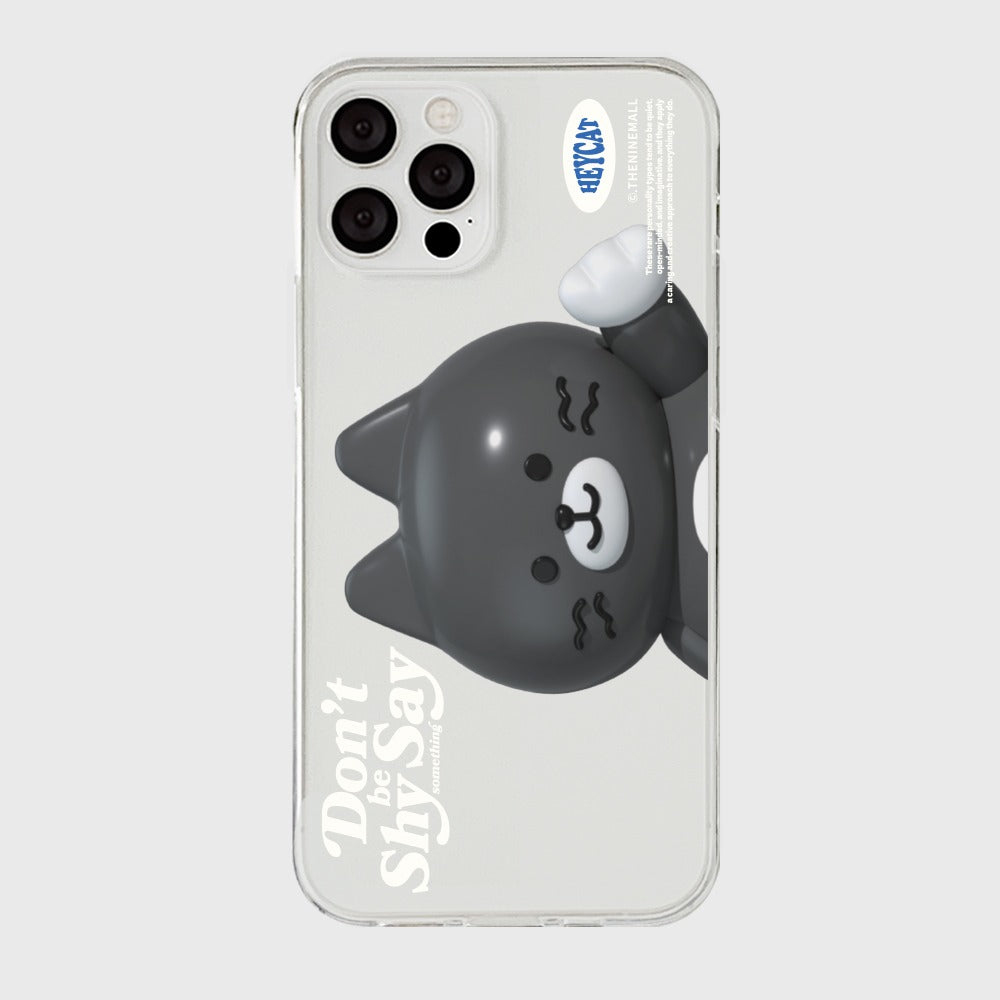 |THENINEMALL| Big Hey Cat Clear Phone Case (3 types)