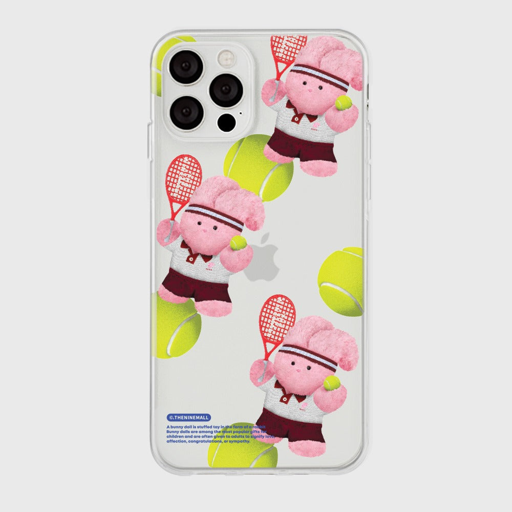 |THENINEMALL| 패턴 테니스 윈디 Clear Phone Case (3 types)