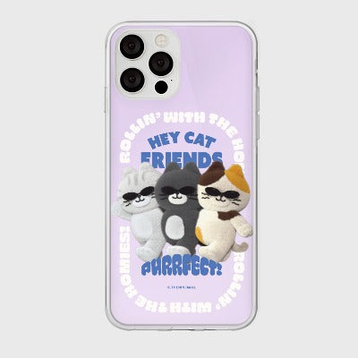 |THENINEMALL| Sunglasses Hey Cat Mirror Phone Case