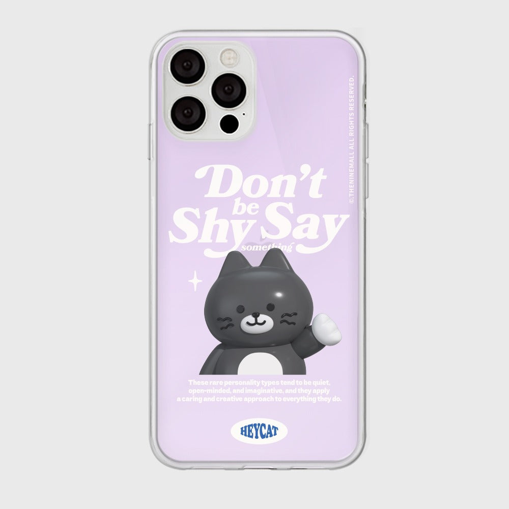 |THENINEMALL| Shy Hey Cat Mirror Phone Case