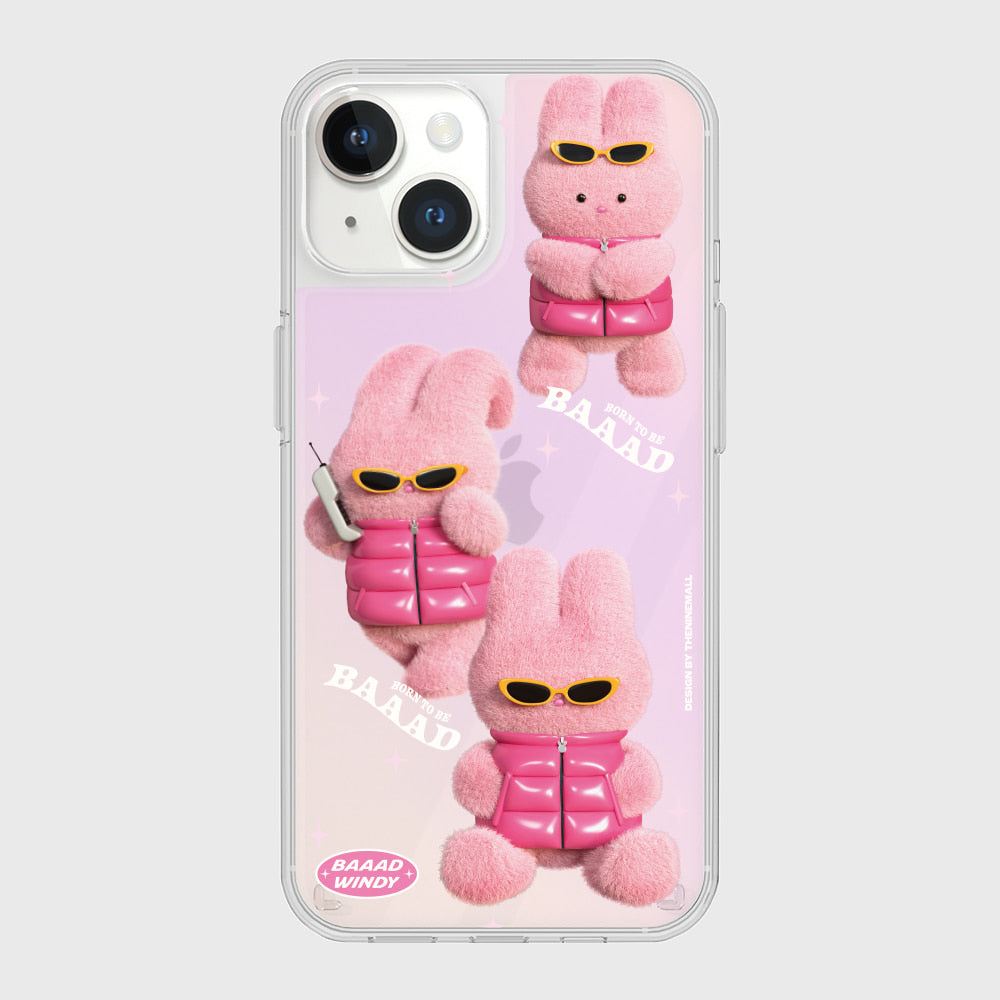|THENINEMALL| Pattern Puffer Bad Windy Mirror Phone Case