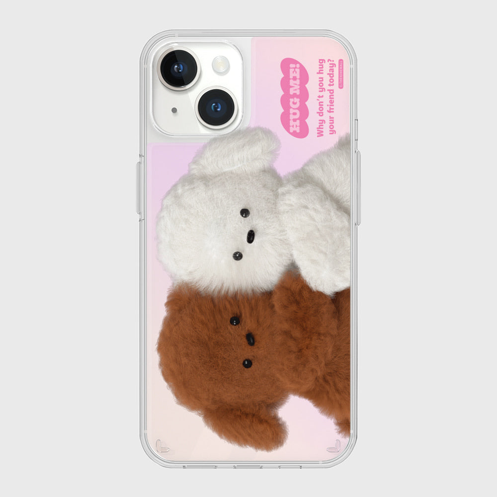 |THENINEMALL| Big Hug Puppy Mirror Phone Case