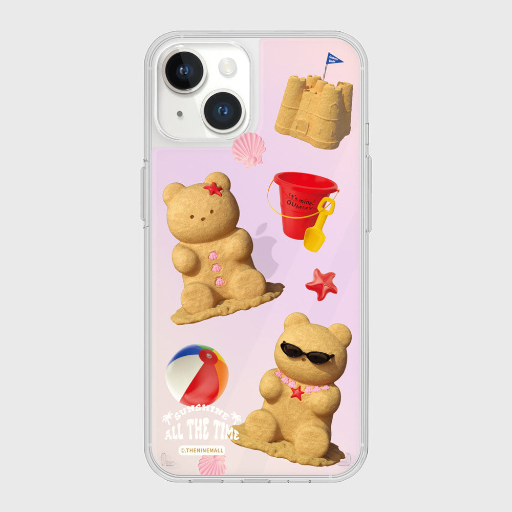 |THENINEMALL| Pattern Sand Gummy Mirror Phone Case