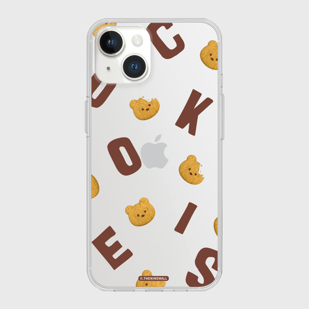 |THENINEMALL| Cookies Alphabet Pattern Clear Phone Case (3 types)