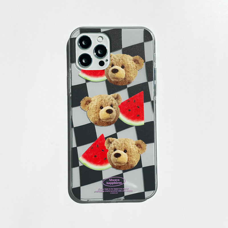 |MOMO CASE| 481 Check테드(블랙) Jelly Case