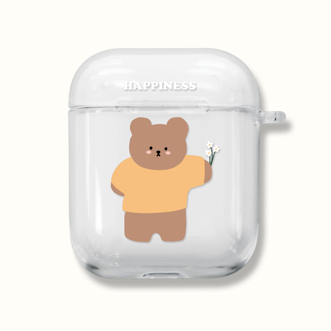 |MOMO CASE| 485 꽃줄베어 Clear Airpods Case