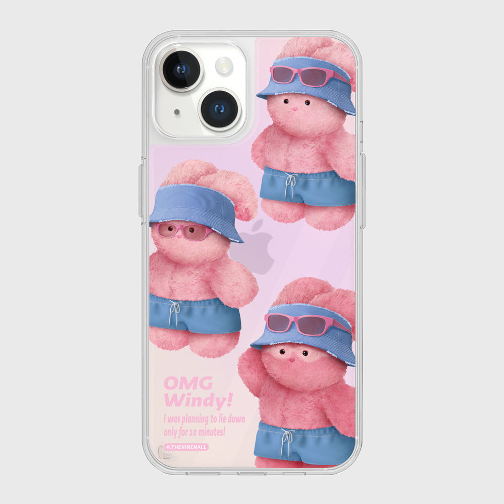 |THENINEMALL| Pattern Tanning Windy Mirror Phone Case