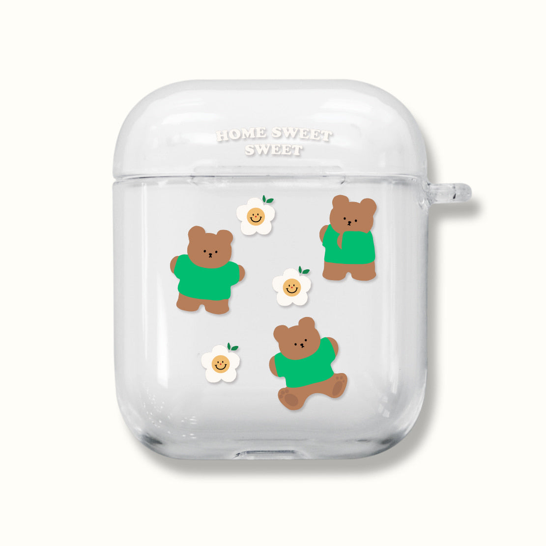 |MOMO CASE| 496 스윗카모베어 Clear Airpods Case