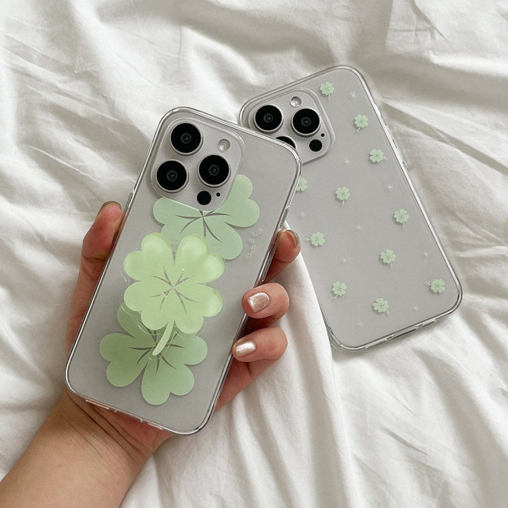 |Mademoment| Kind Of Luck Design Clear Phone Case (3 Types)