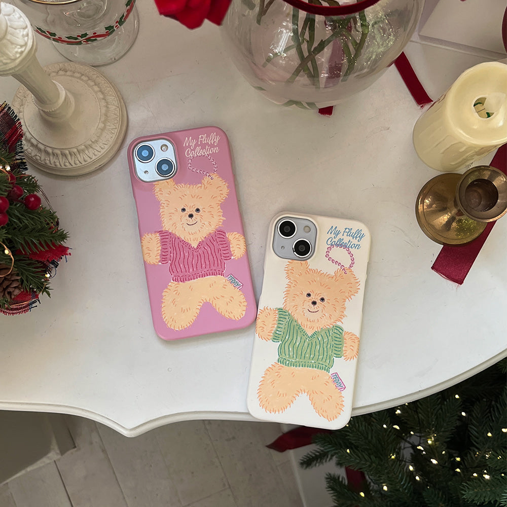 |Mademoment| Big Knit Bear Design Phone Case