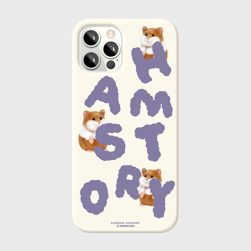 |MOMO CASE| 524 HAMSTORY(브라운) Phone Case