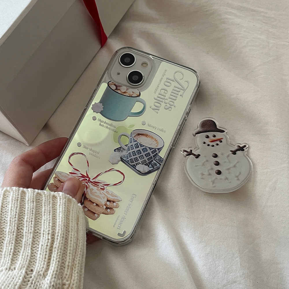 |Mademoment| Holiday Dessert Design Glossy Mirror Phone