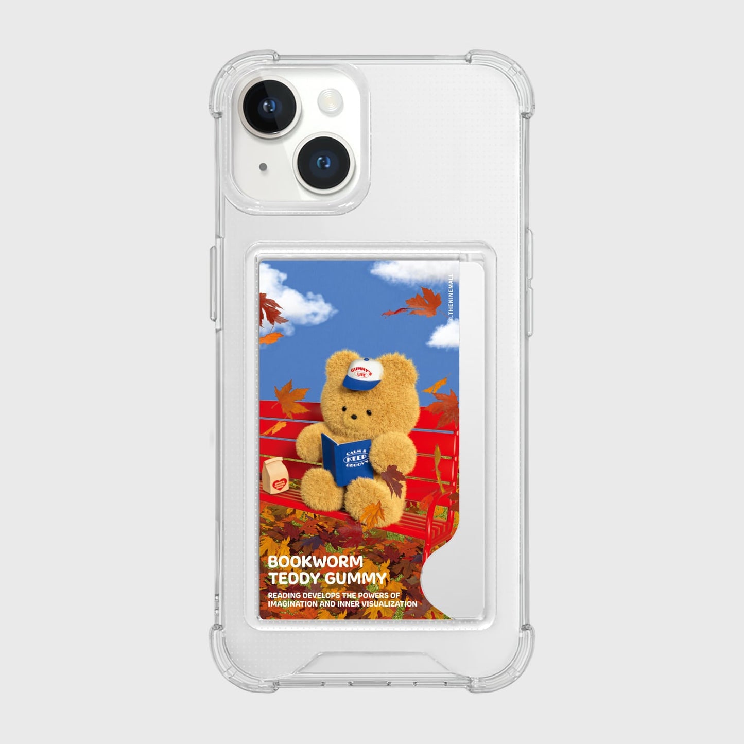 |THENINEMALL| Bookworm Gummy Clear Phone Case (1 type)