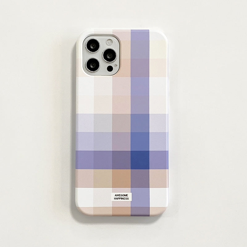 |MOMO CASE| 506 윈썸체크(베이지블루) Phone Case