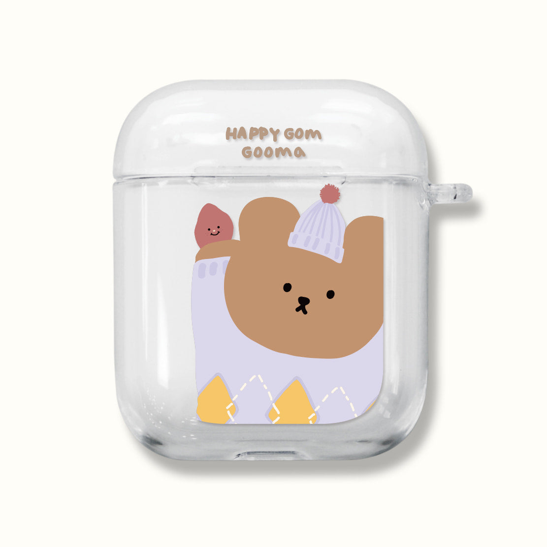 |MOMO CASE| 498 해피곰구마 Clear Airpods Case
