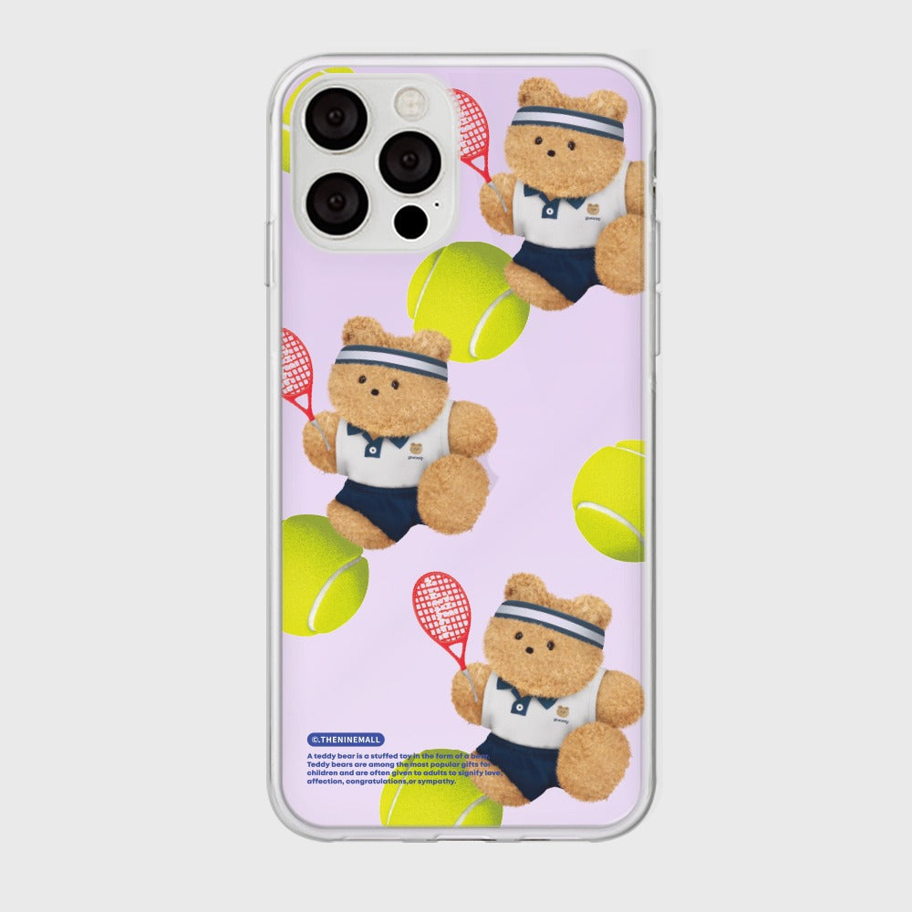 |THENINEMALL| 패턴 테니스 테디 Mirror Phone Case