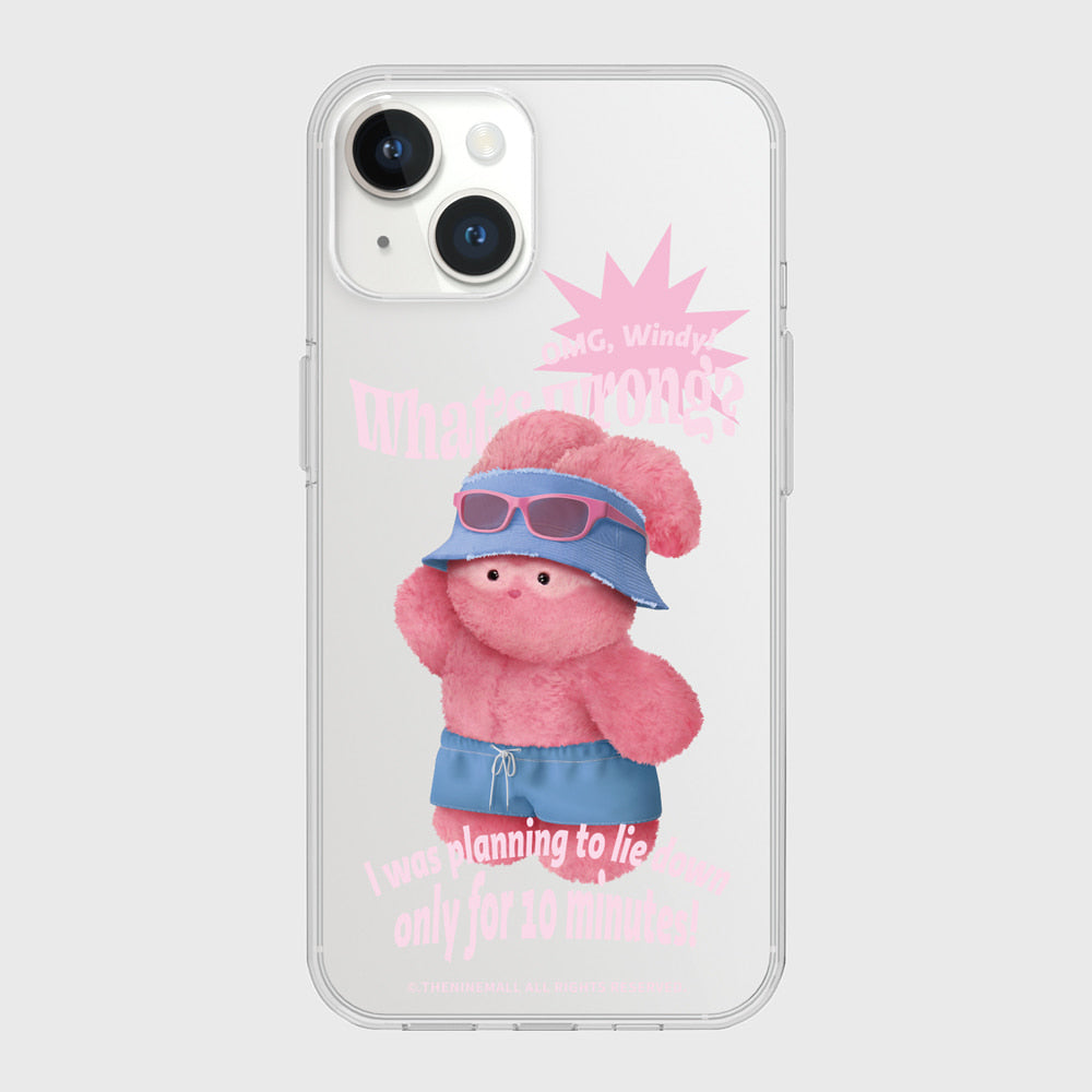 |THENINEMALL| Tanning Windy Clear Phone Case (3 types)