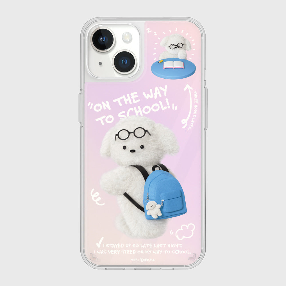 |THENINEMALL| Student Puppy Mirror Phone Case