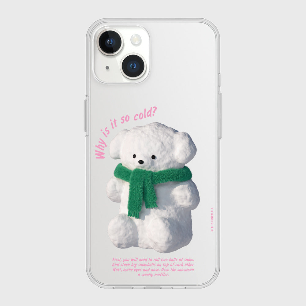 |THENINEMALL| Puppy Snowman Clear Phone Case (4 types)