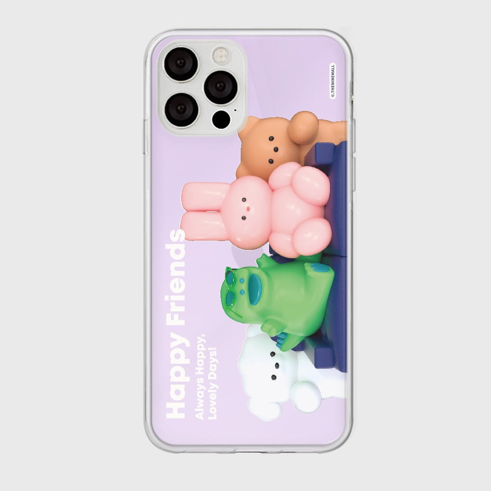 |THENINEMALL| 해피 프렌즈 Mirror Phone Case