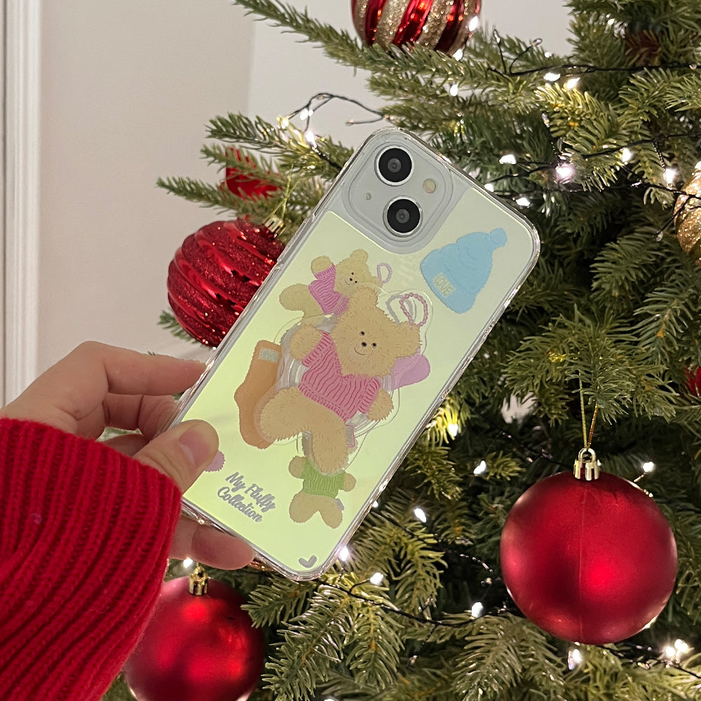 |Mademoment| My Fluffy Collection Design Glossy Mirror Phone