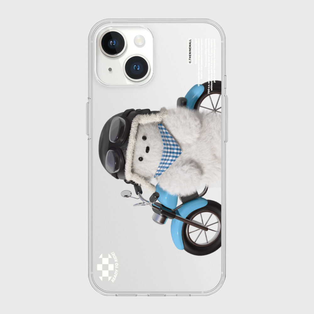 |THENINEMALL| Rider Puppy Clear Phone Case (3 types)