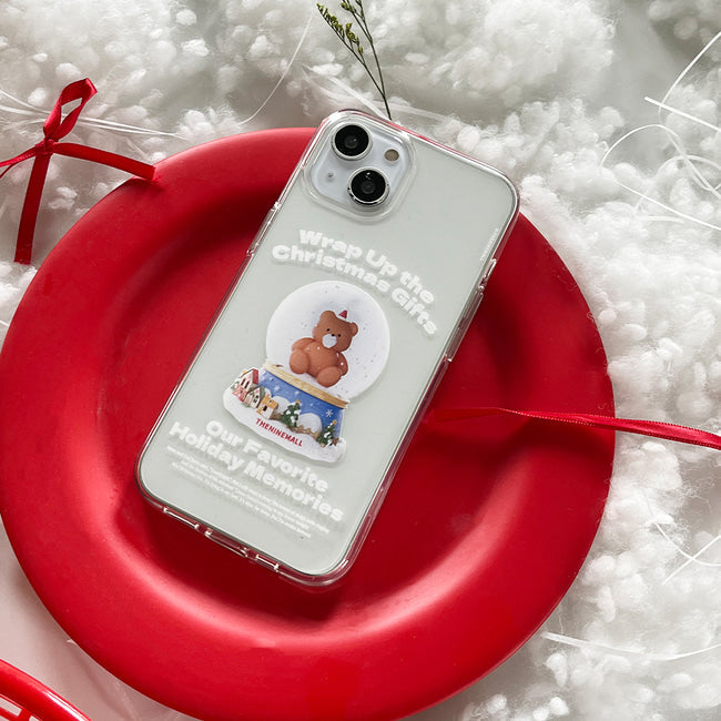 |THENINEMALL| Gummy Snowball Clear Phone Case (3 types)
