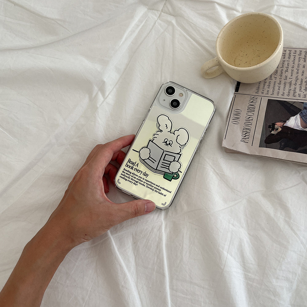 |Mademoment| Reading Butty Design Glossy Mirror Phone Case