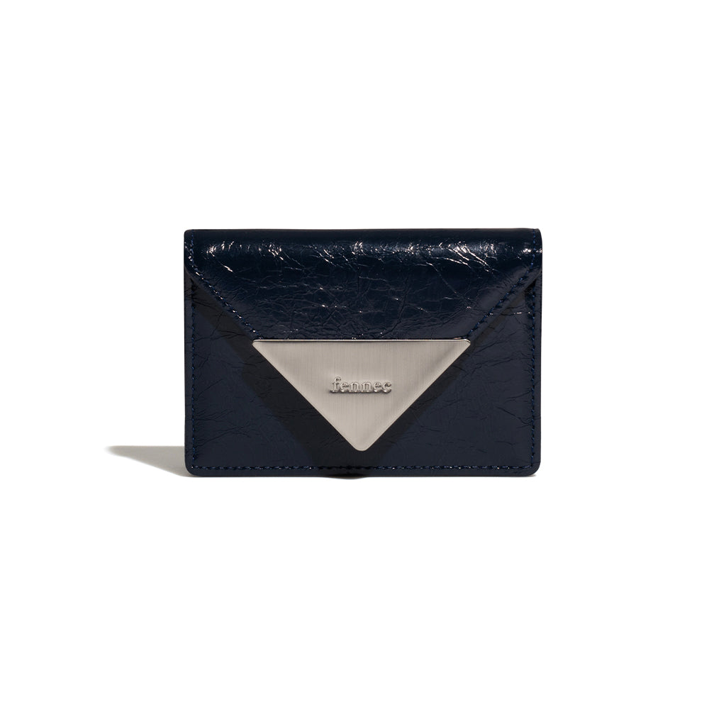 |Fennec| CRINKLE TRIANGLE ACCORDION POCKET - NAVY