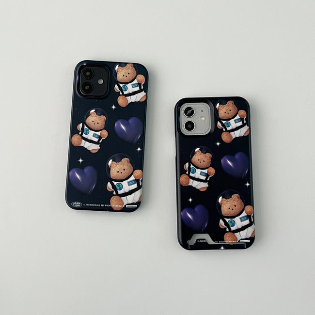 |THENINEMALL| Pattern Heart Space Hard Phone Case (2 types)