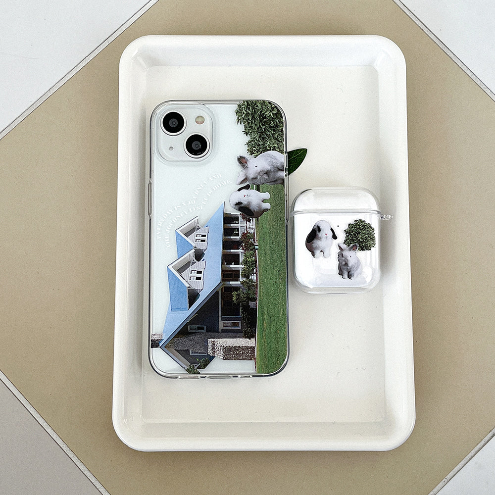 |Mademoment| House Rabbit Design Clear Phone Case (3 Types)