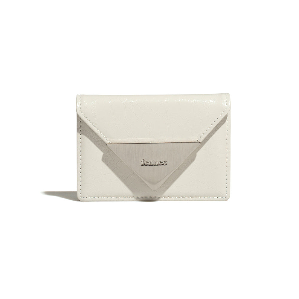 |Fennec| CRINKLE TRIANGLE ACCORDION POCKET - ECRU