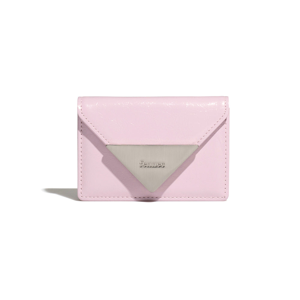|Fennec| CRINKLE TRIANGLE ACCORDION POCKET - LIGHT PINK