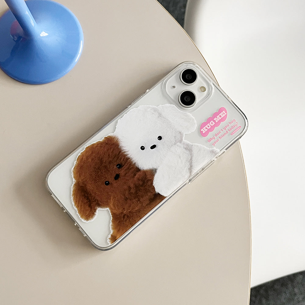 |THENINEMALL| Big Hug Puppy Clear Phone Case (3 types)