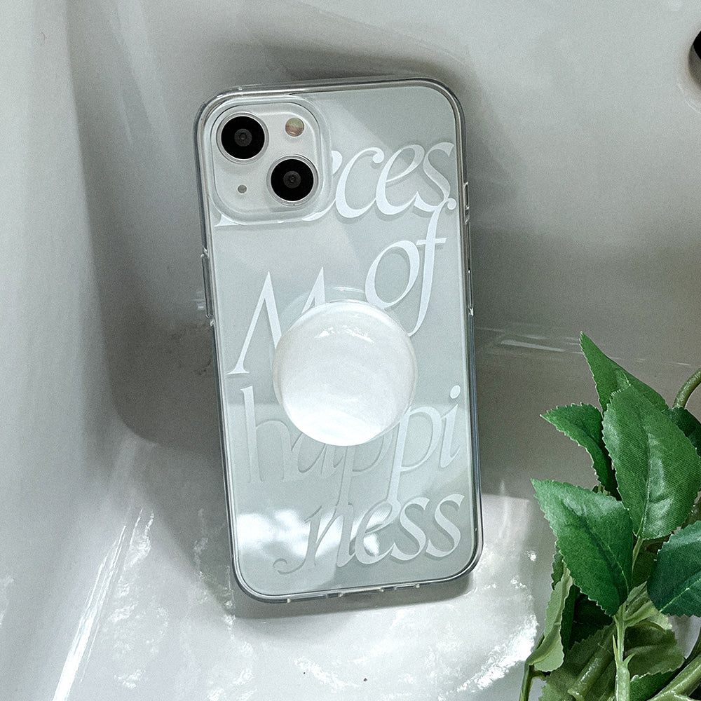 |Mademoment| Pieces Of Lettering Design Clear Phone Case (3 Types)