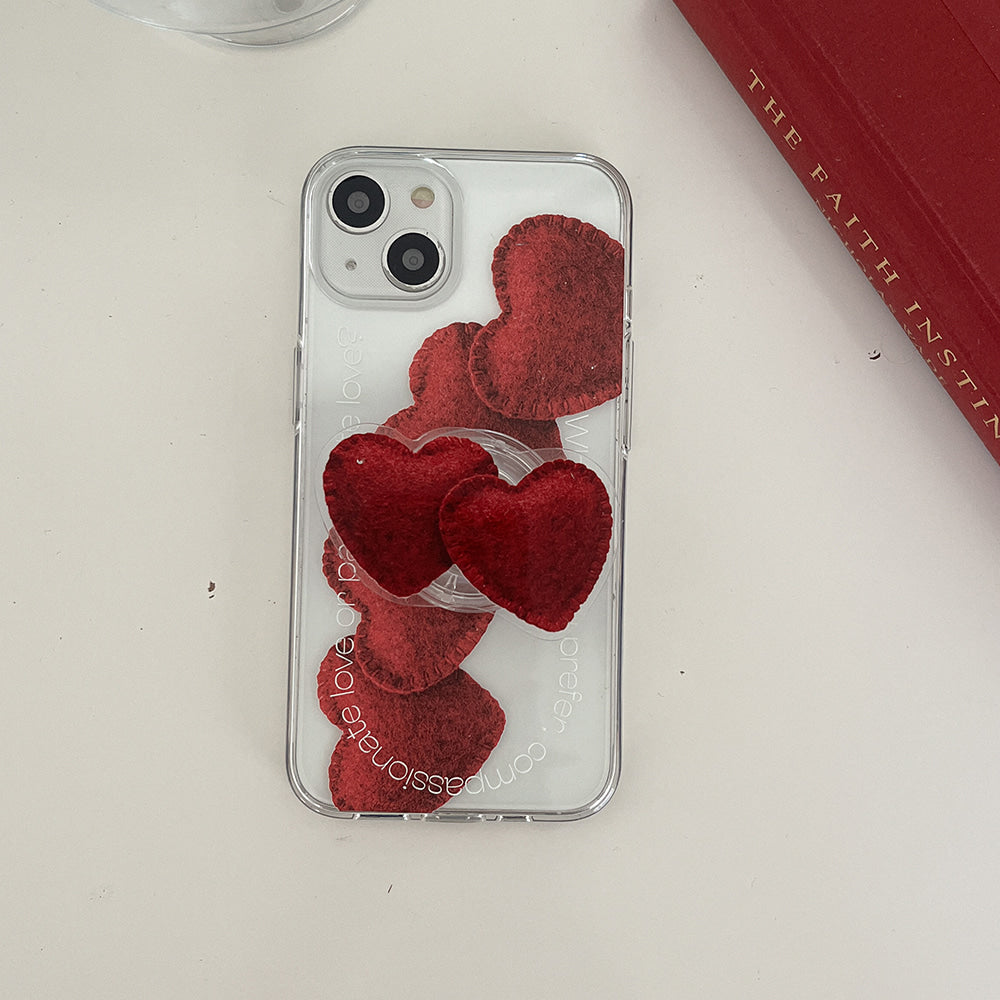 |Mademoment| Twofold Love Lettering Design Clear Phone Case (4 Types)