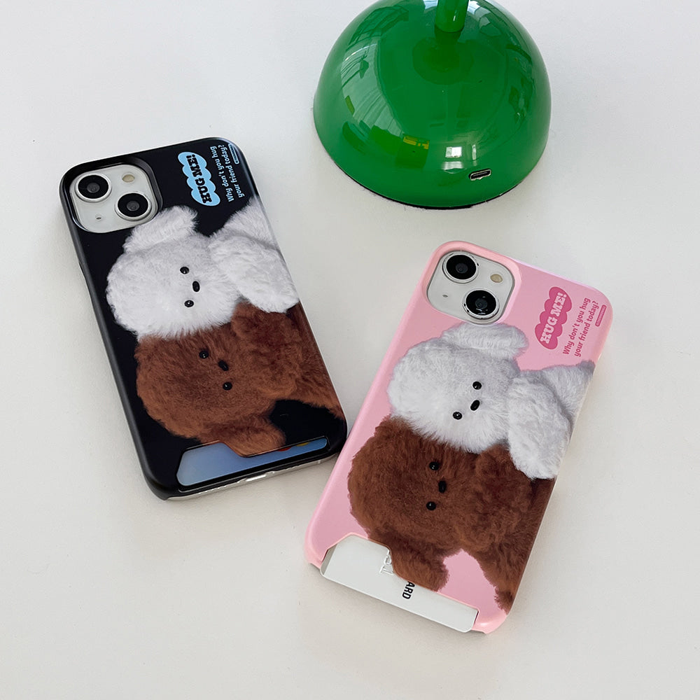 |THENINEMALL| Big Hug Puppy Hard Phone Case (2 types)