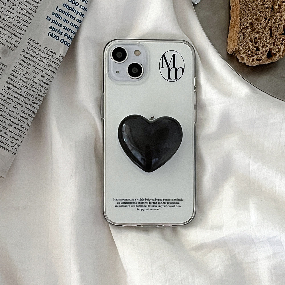 |Mademoment| Basic Design Clear Phone Case (4 Types)