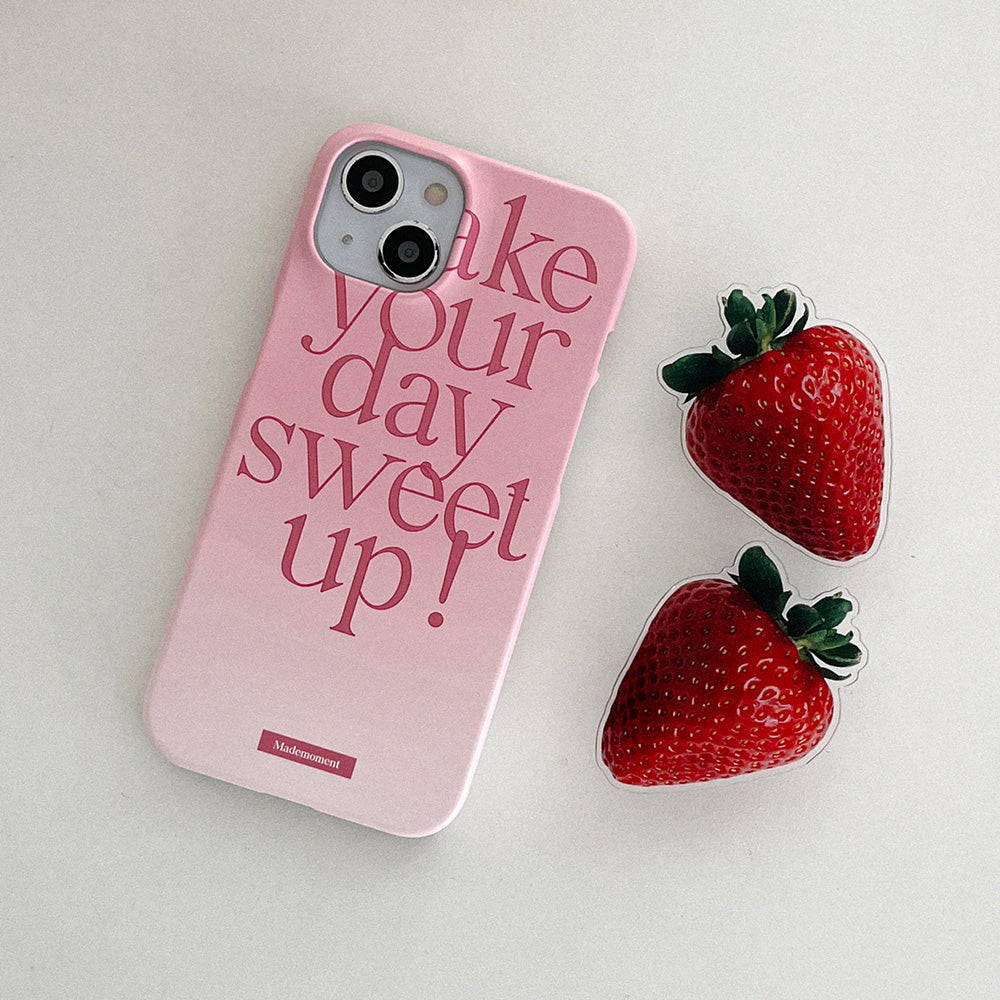 |Mademoment| Sweet Up Lettering Design Phone Case