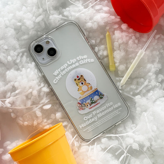 |THENINEMALL| Hey Tiger Snowball Clear Phone Case (3 types)