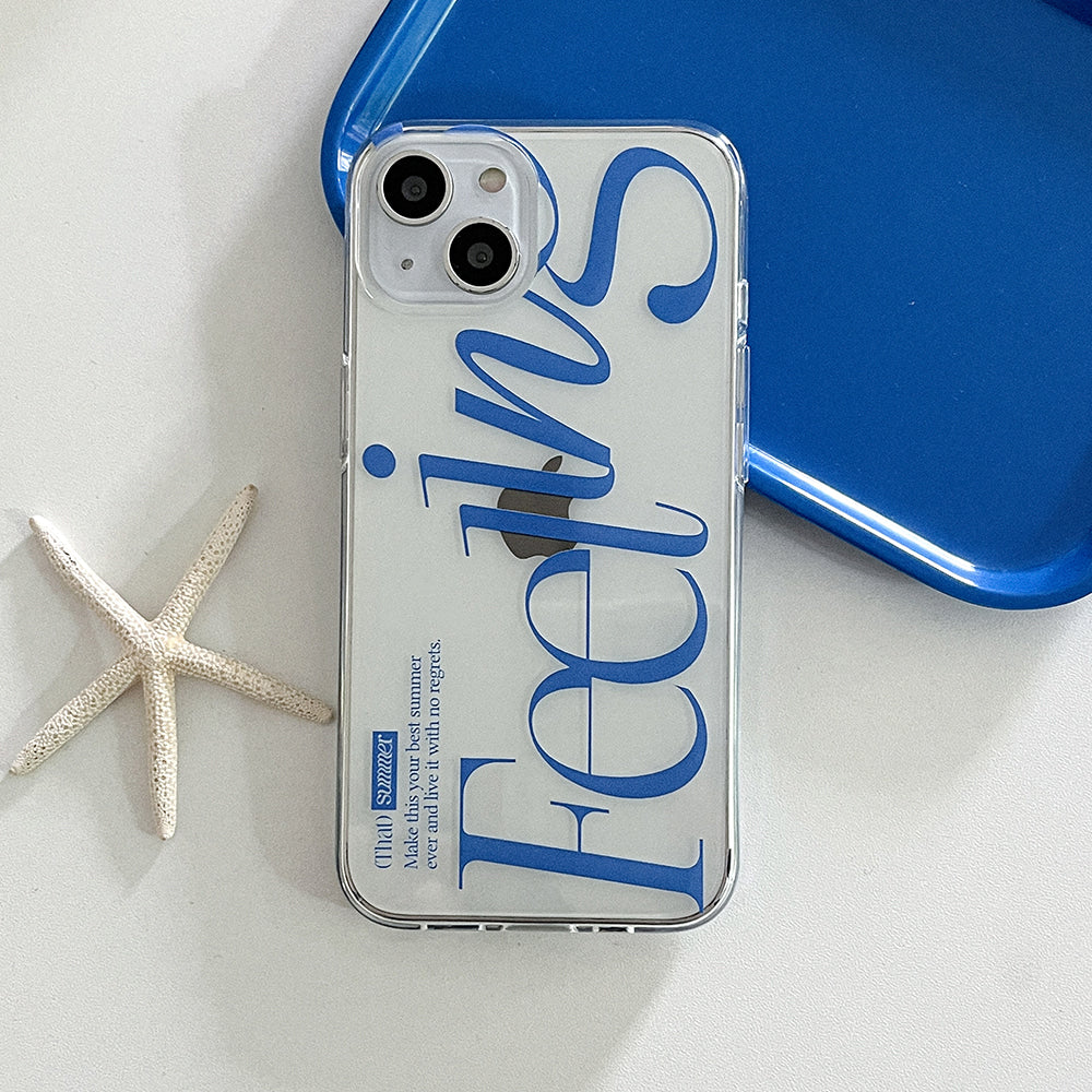 |Mademoment| That Summer Lettering Design Clear Phone Case (3 Types)
