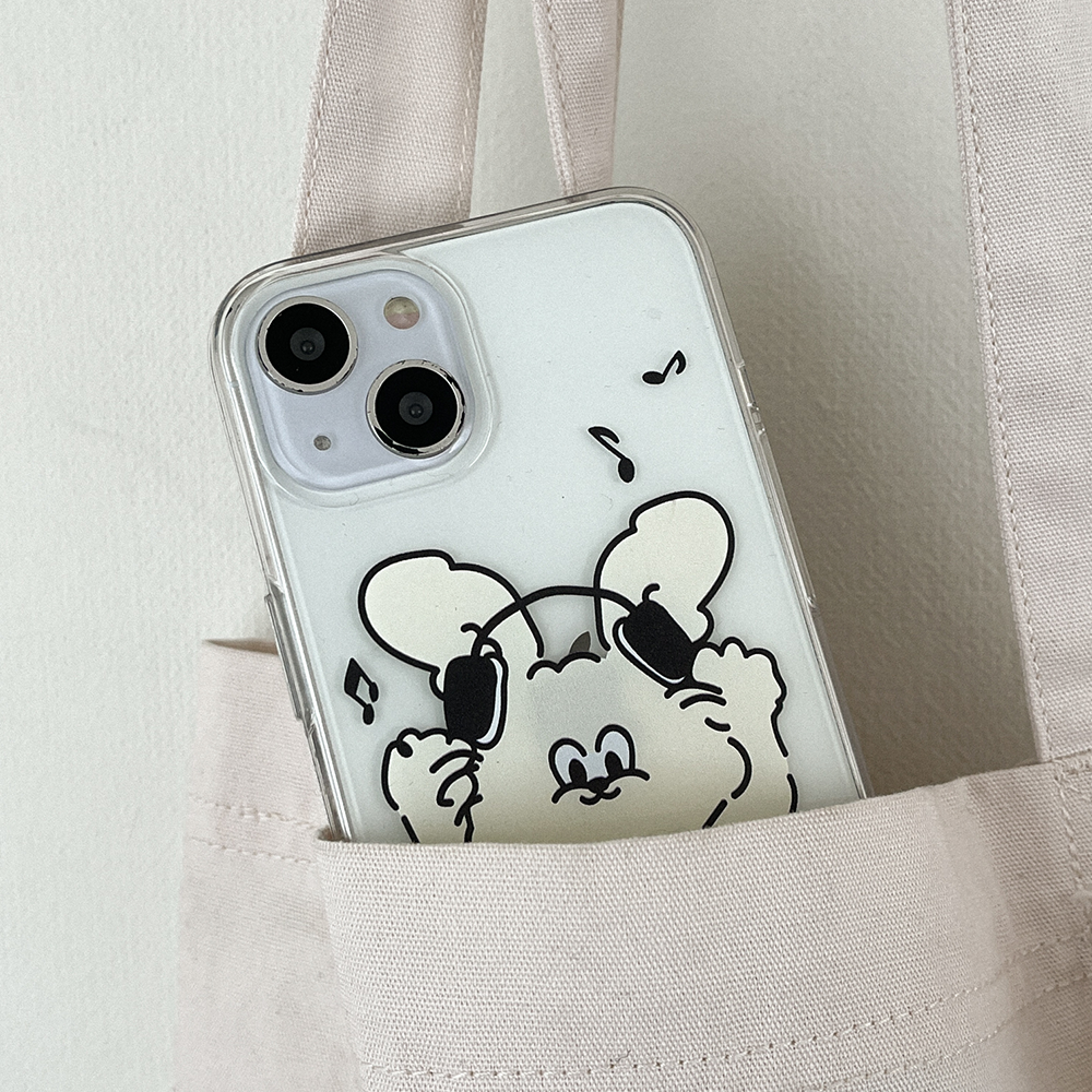 |Mademoment| Melody Butty Design Clear Phone Case (4 Types)