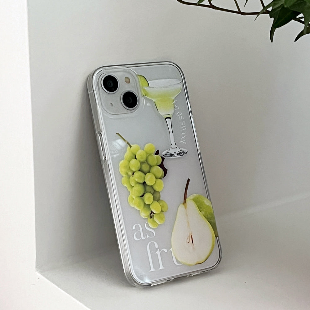 |Mademoment| Sweet Fruits Design Clear Phone Case (3 Types)